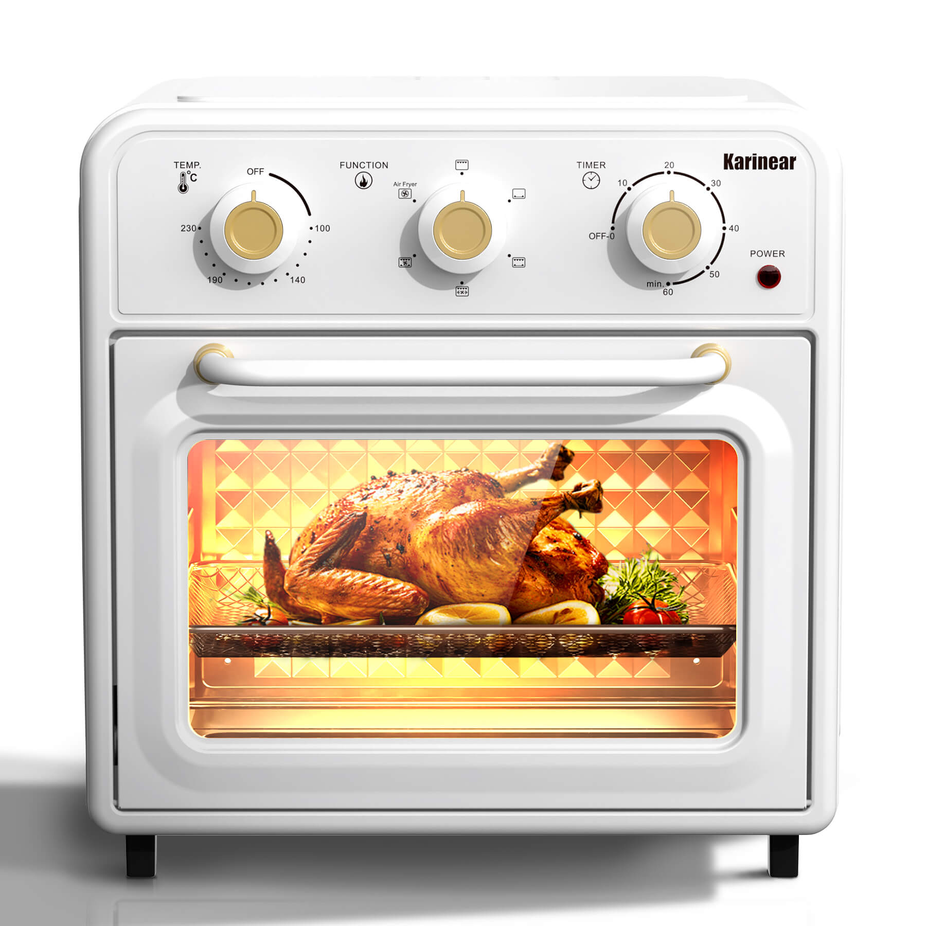 Karinear 20 L 6-in-1 Mini Oven with Rotary Knob