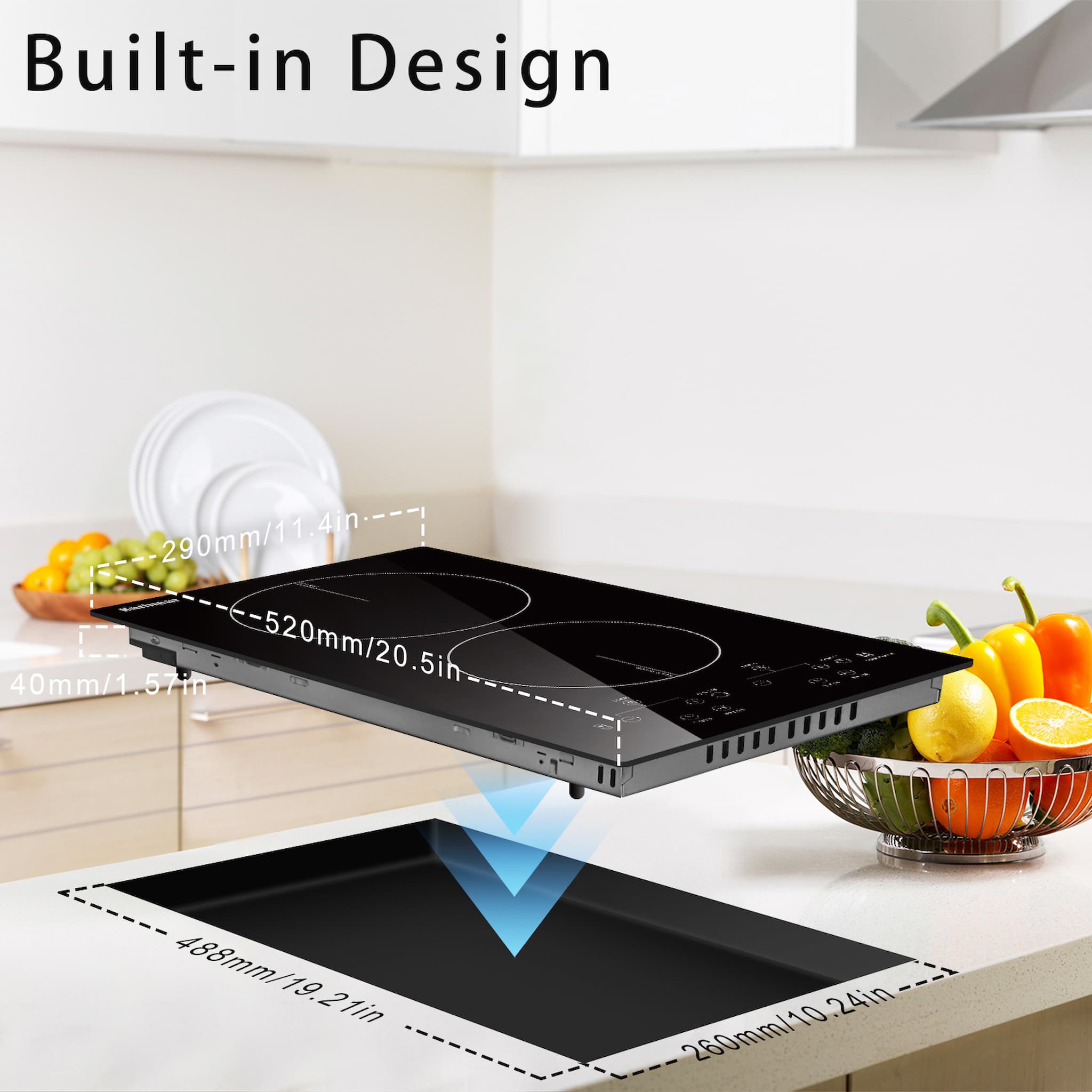 This 12'' electric stove comes with a plug so you don't require an electrician to wire it. The plug in stove is suitable for 110-120v, which can be perfectly used in all American households.