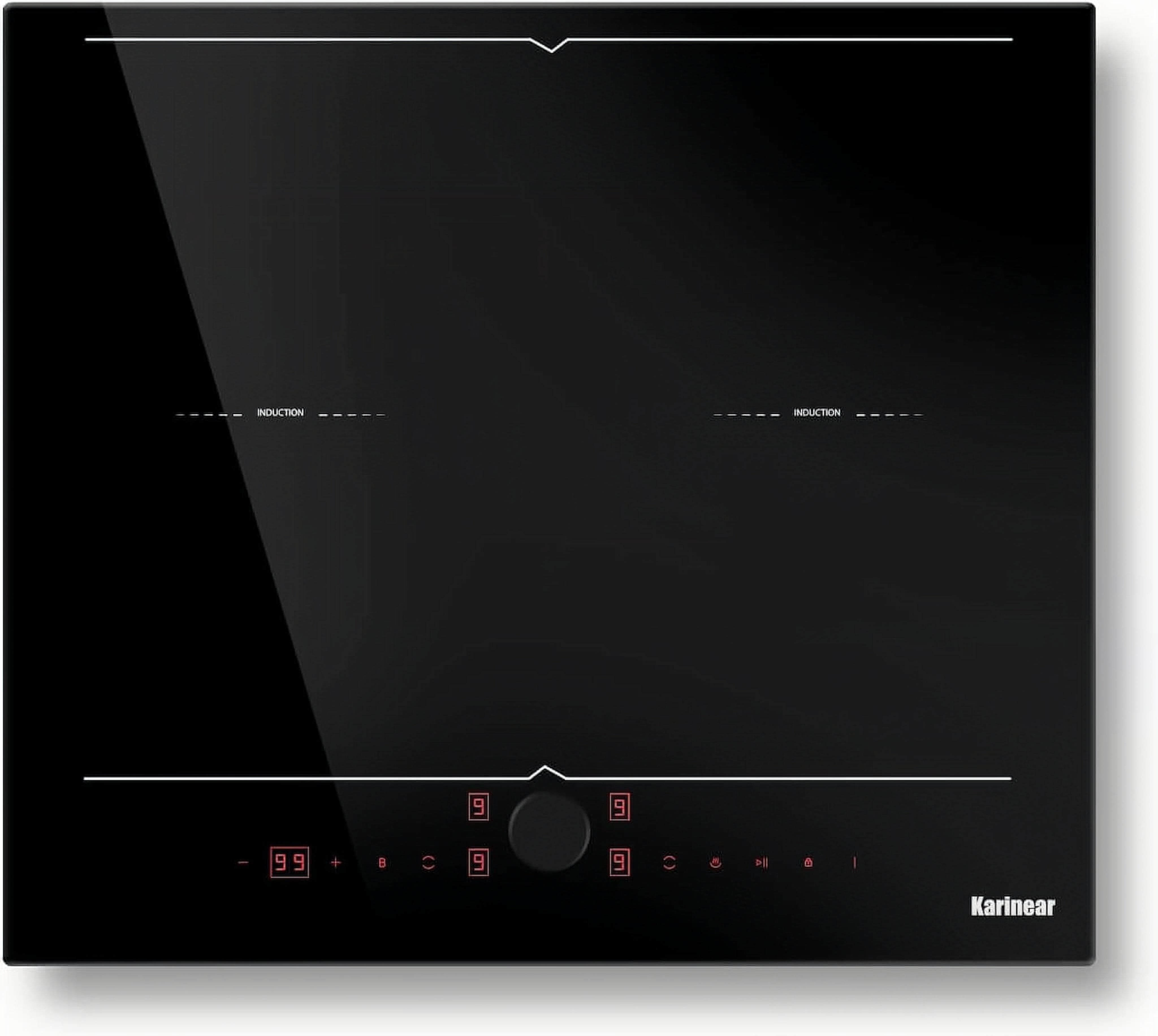 Karinear 24 Inch 4 Burner 7000W Drop In Induction Cooktop - Magnetic Knob Control