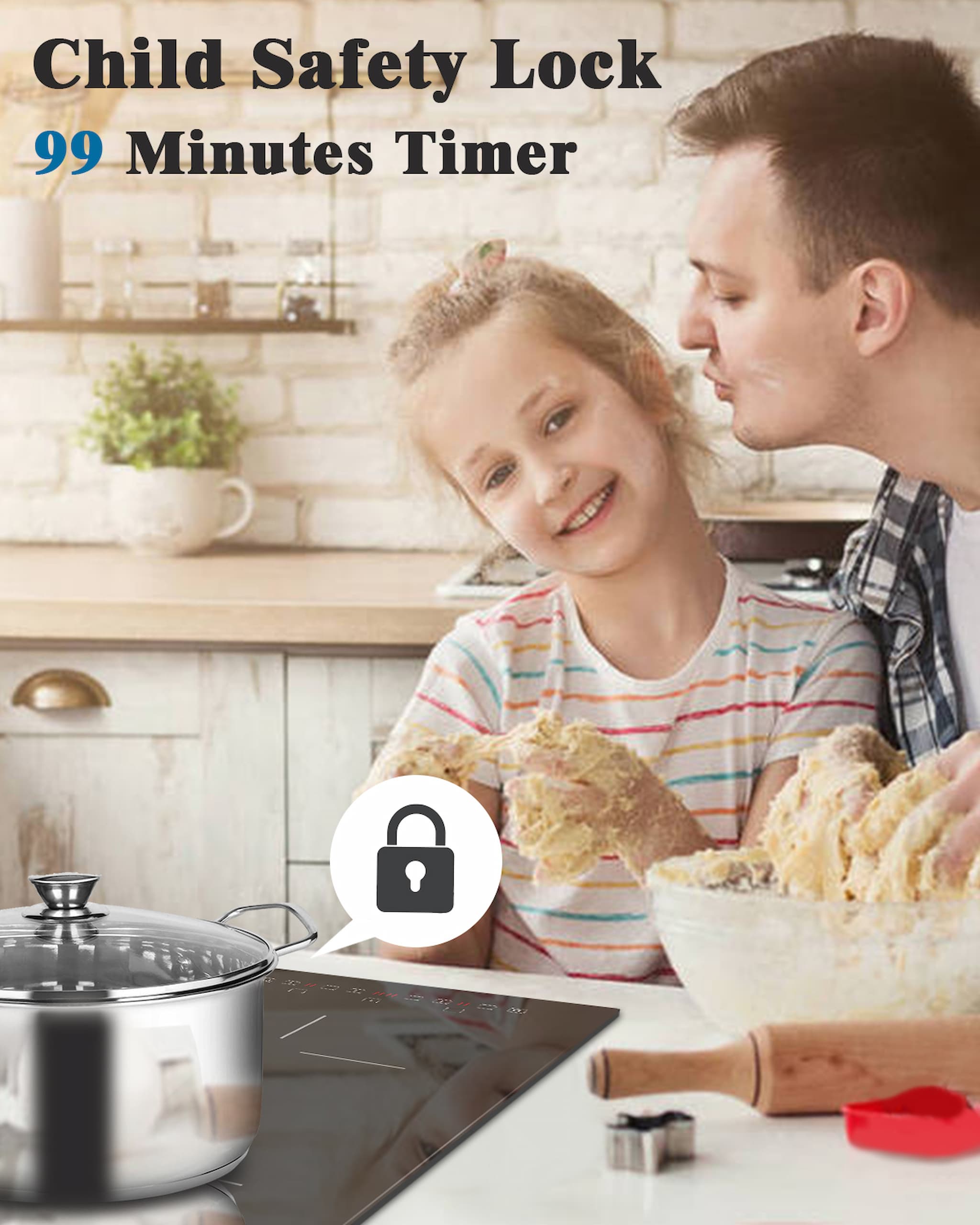 commercial induction cooktophas a variety of protection functions to ensure safety, such as the child safety lock, auto shutdown protection, residual heat warning, and overheating protection. With various safety protection functions, you can rest assured to buy and use our electric ceramic stove.