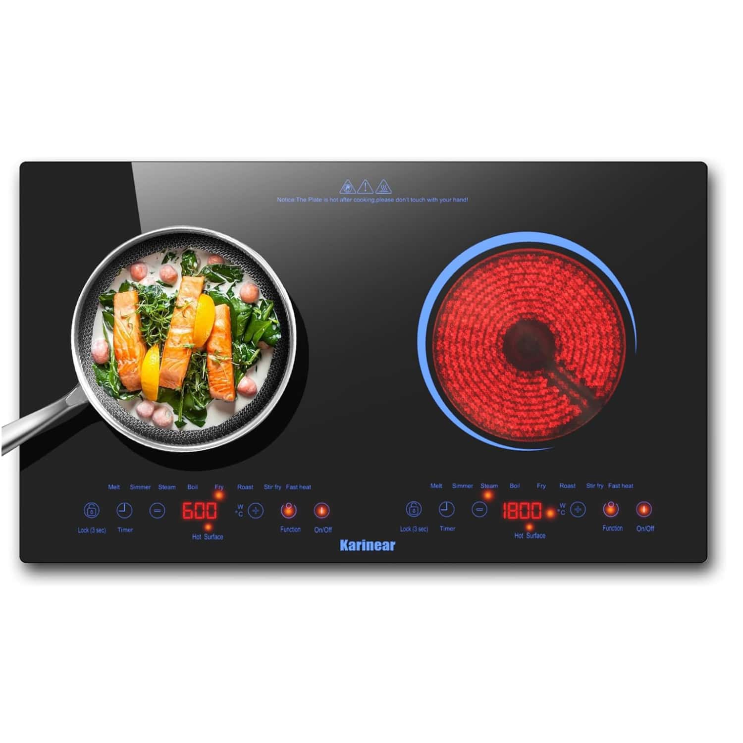 2 burner electric cooktop