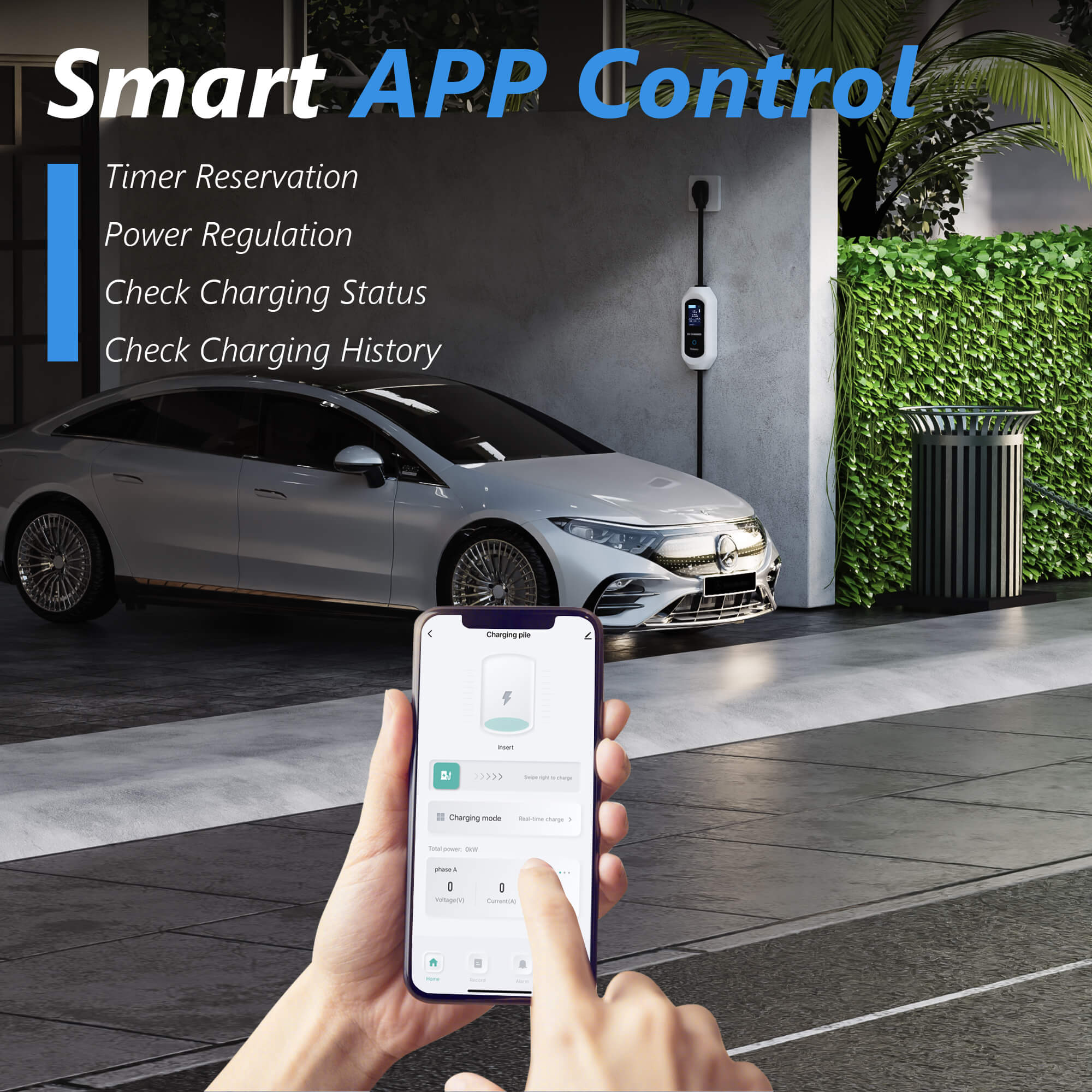 Karinear Level 1&2 NEMA 5-15 16A Portable EV Charger with 20FT Cable for All J1772 Electric Cars