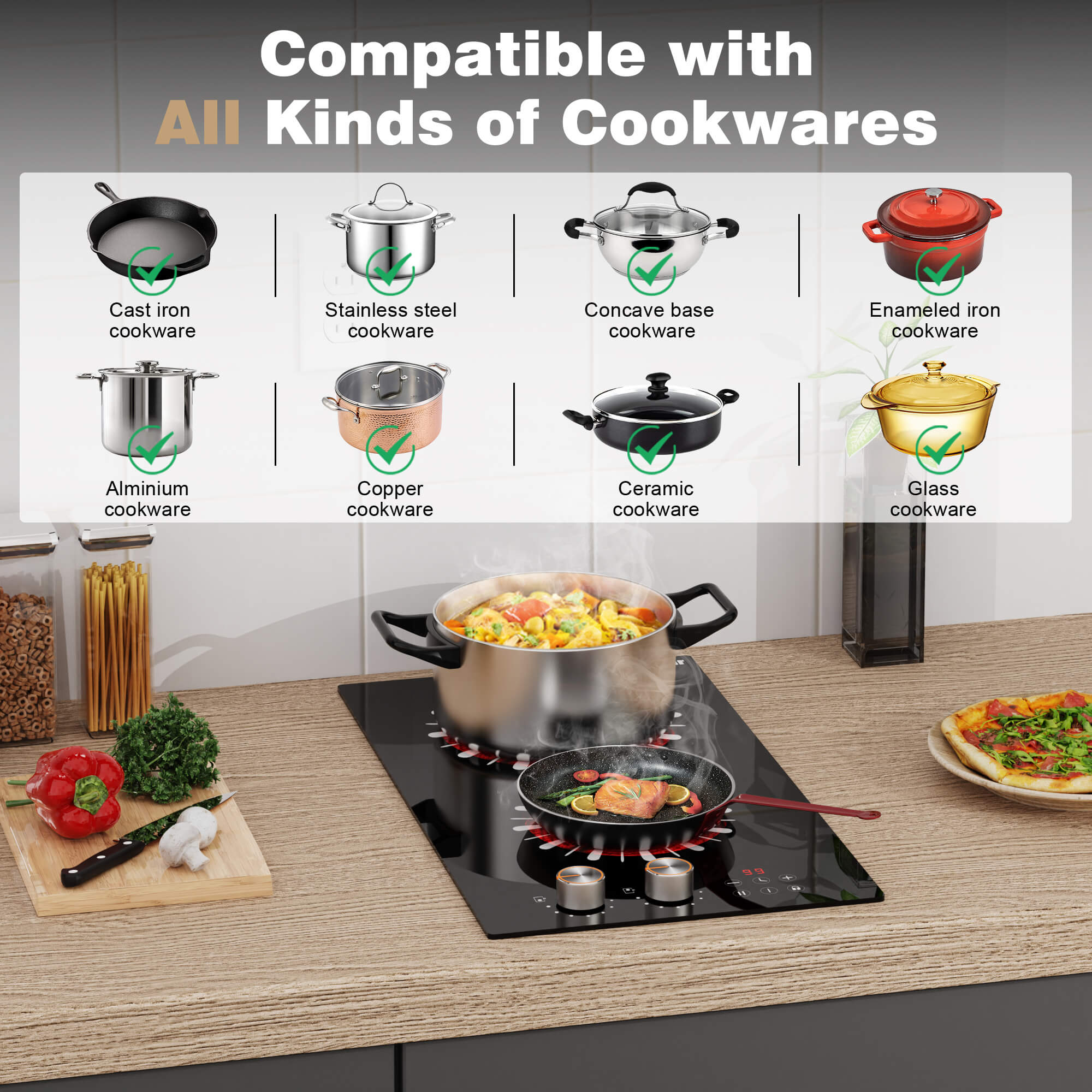 countertop cooktop electric suitable for all kinds of cookware