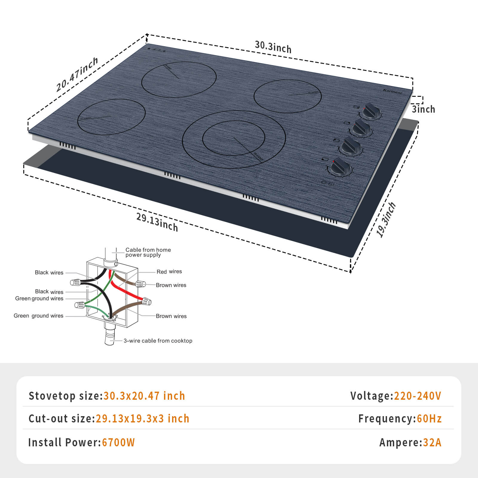 30 inch electric cooktop