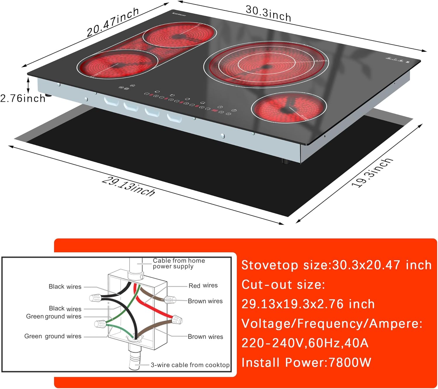 30 inch electric cooktop
