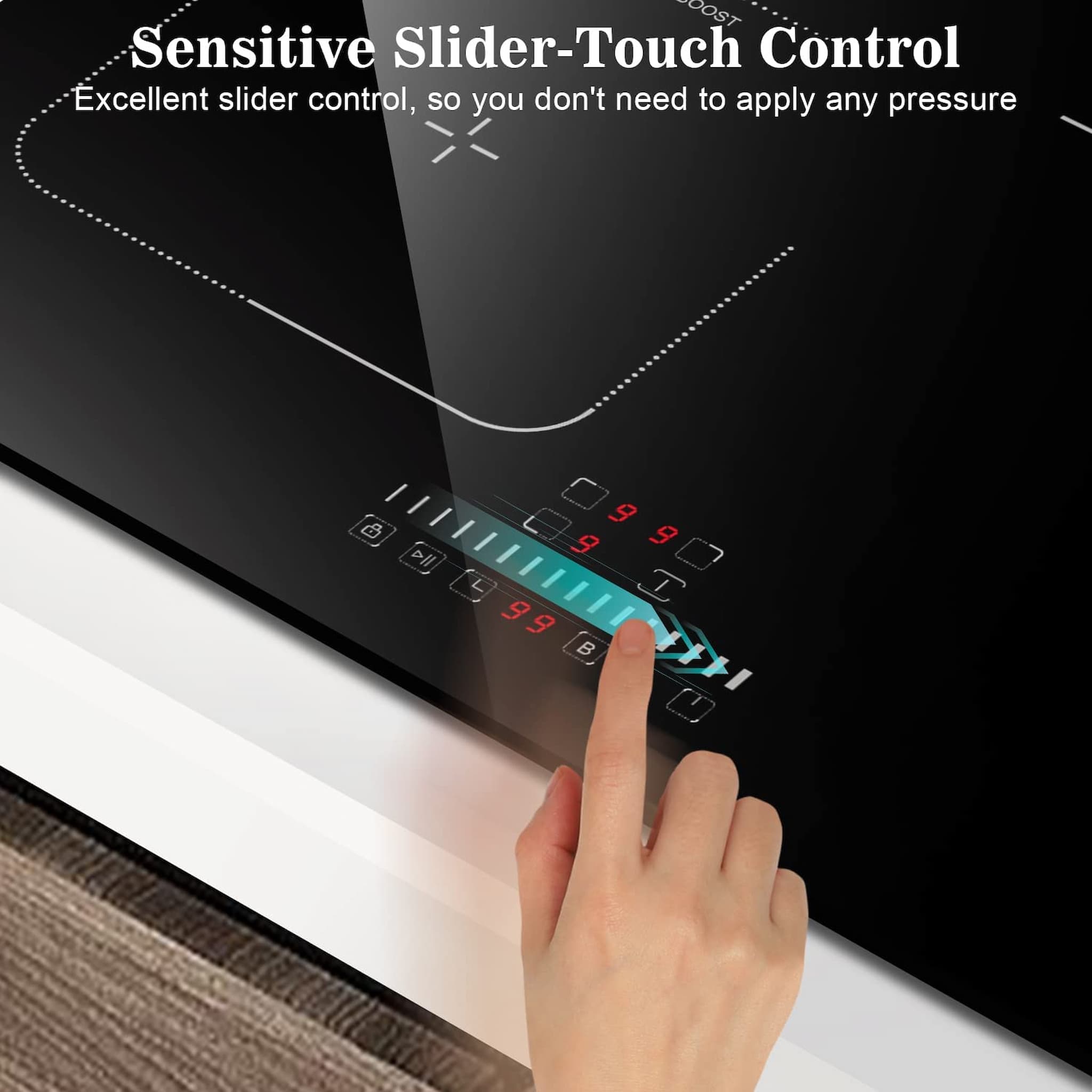 60cm3ZonesElectricHob