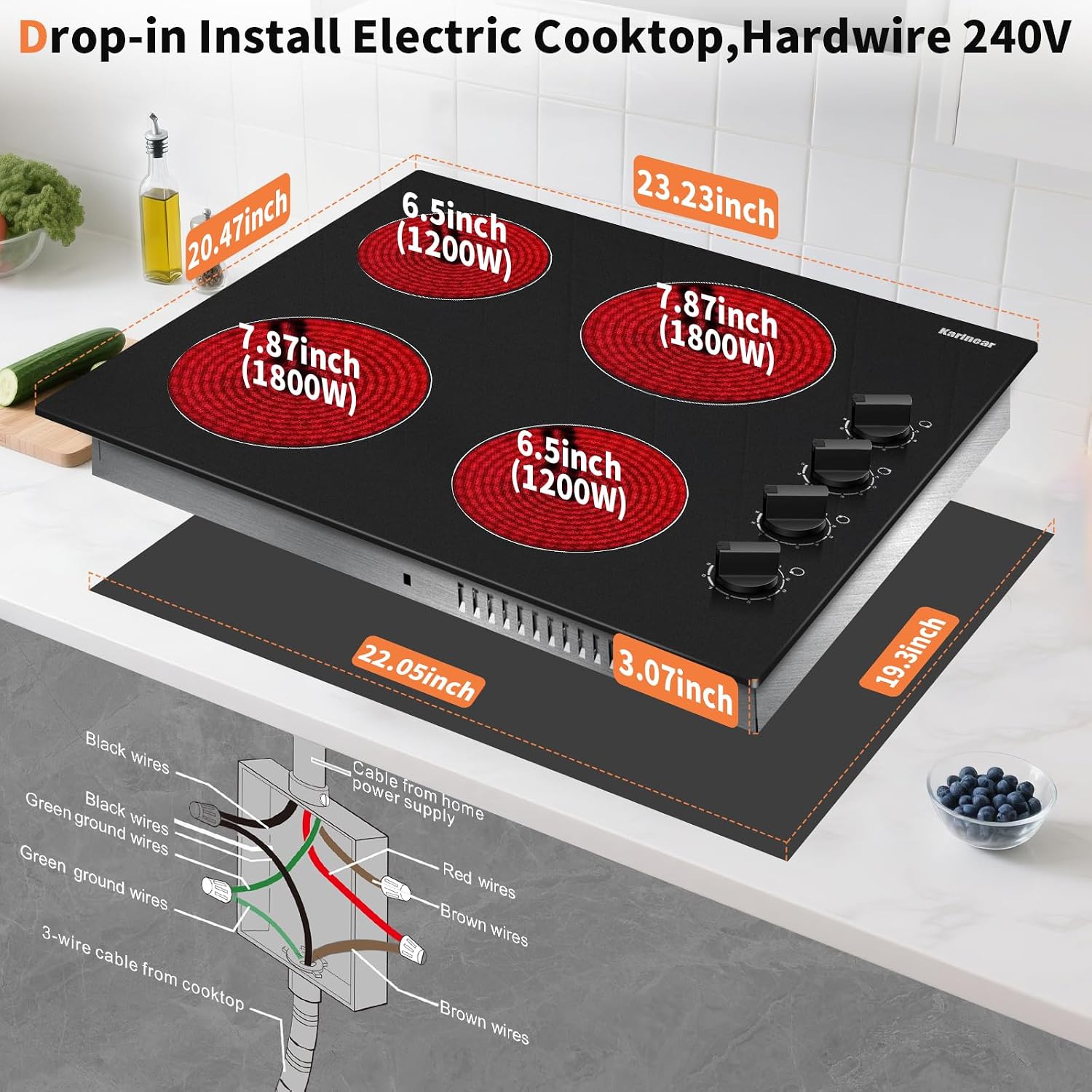 Electric Cooktop 24 Inch