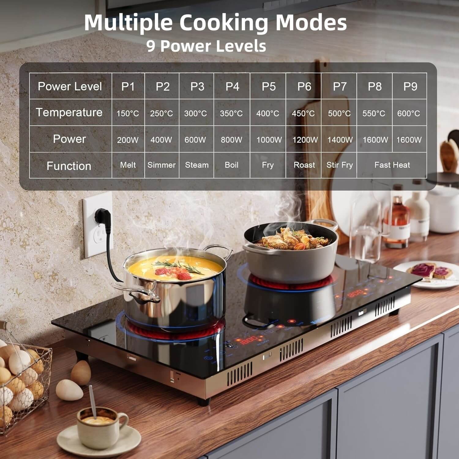 2 Burners Electric Cooktop