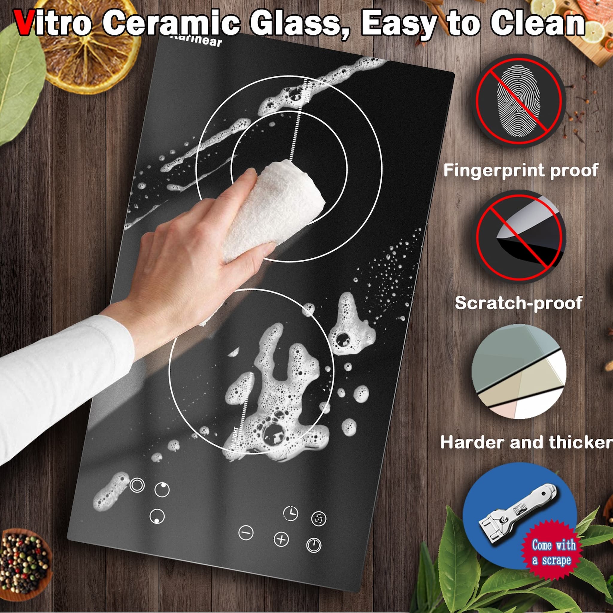 Easy to clean,If you are temporarily occupied, you can turn on the pause function of the electric stovetop.