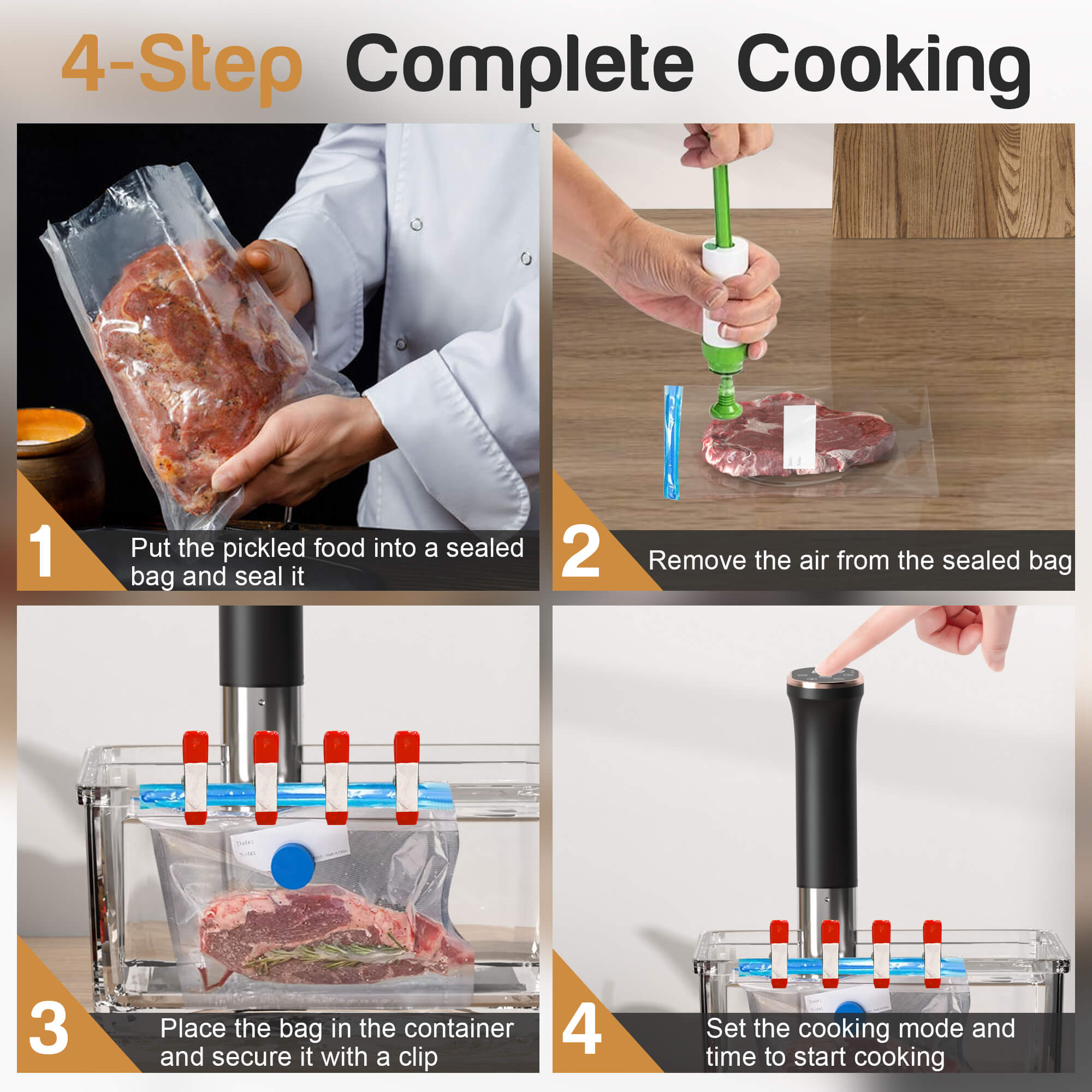 Karinear Sous Vide Wifi App Control With Vacuum Bag & Pump Kit, Souse Vide Magnet