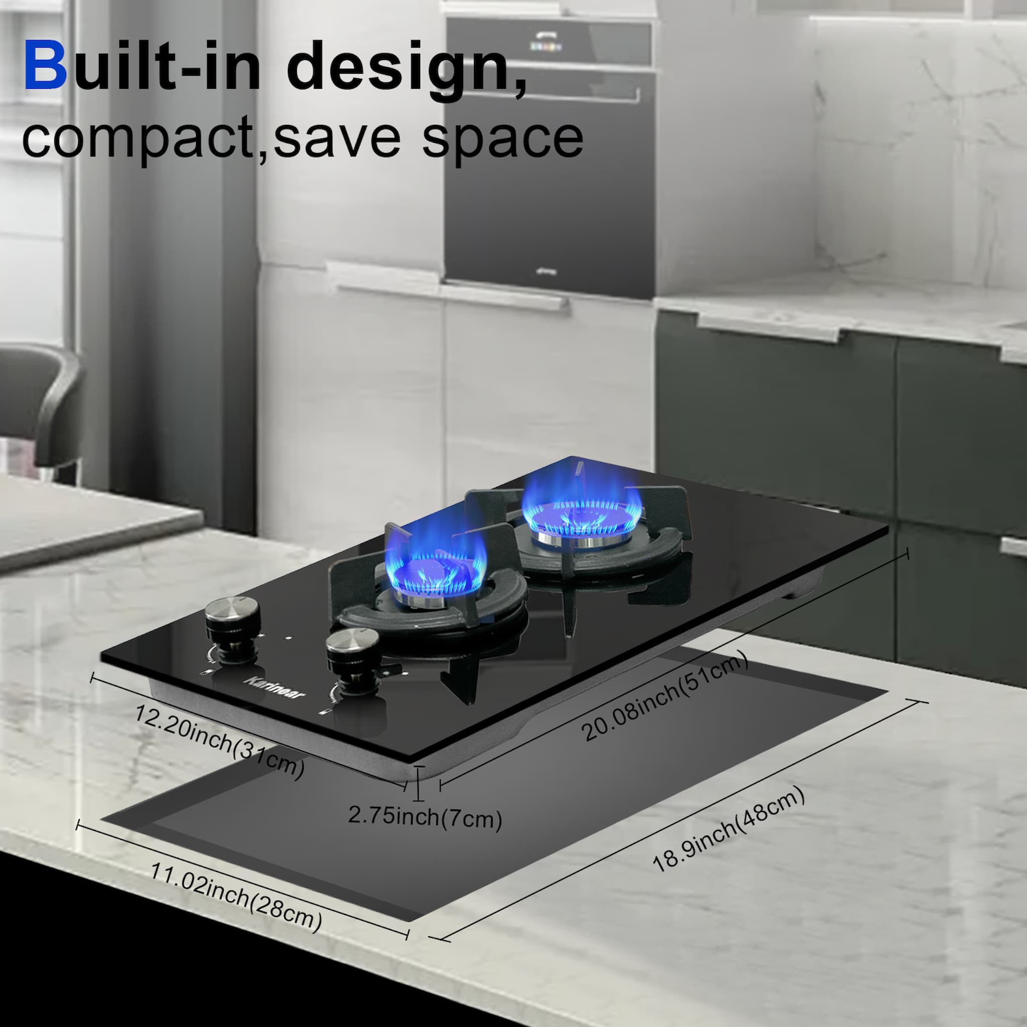 2 Burner Gas Cooktop