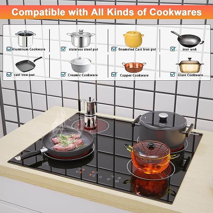 Electric Hob with Touch Control
