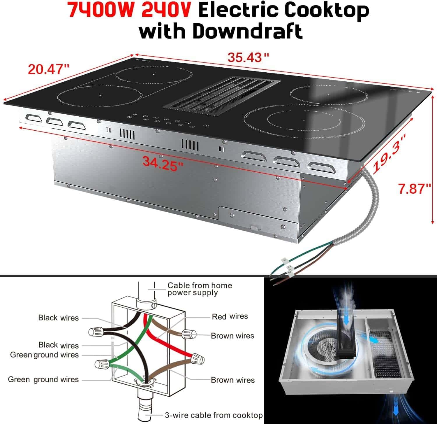 Downdraft Electric Cooktop