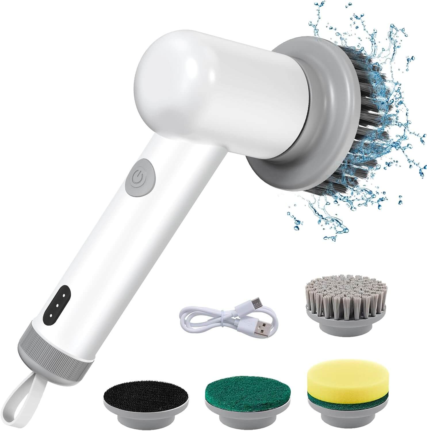 Karinear Electric Spin Scrubber With 4 Replaceable Brush Heads