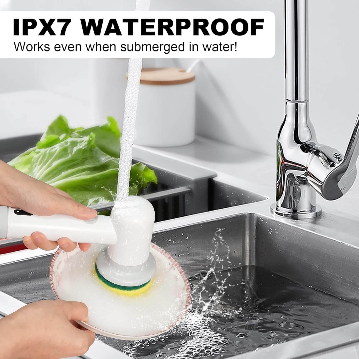 Karinear Electric Spin Scrubber With 4 Replaceable Brush Heads