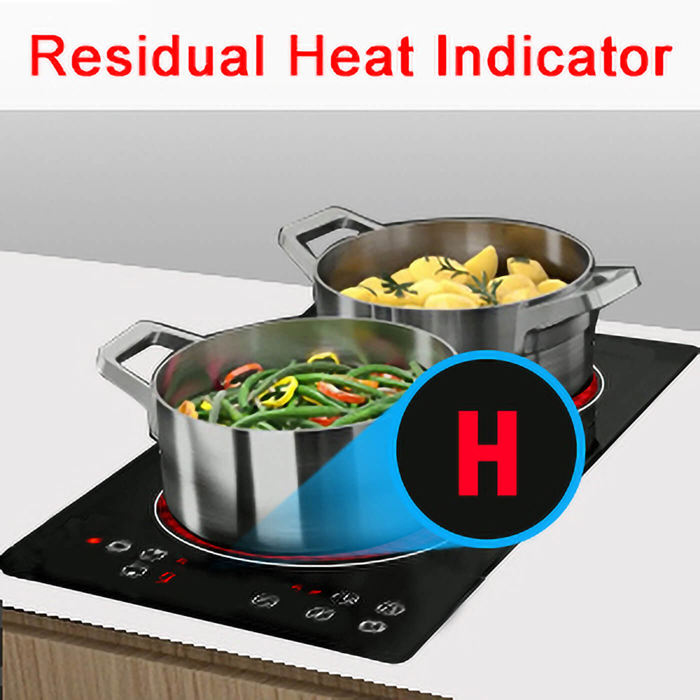 Sensor Touch Controls Ceramic Cooktop