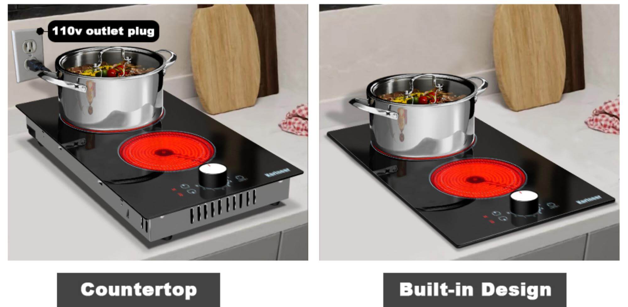 2 Burner Electric Cooktop