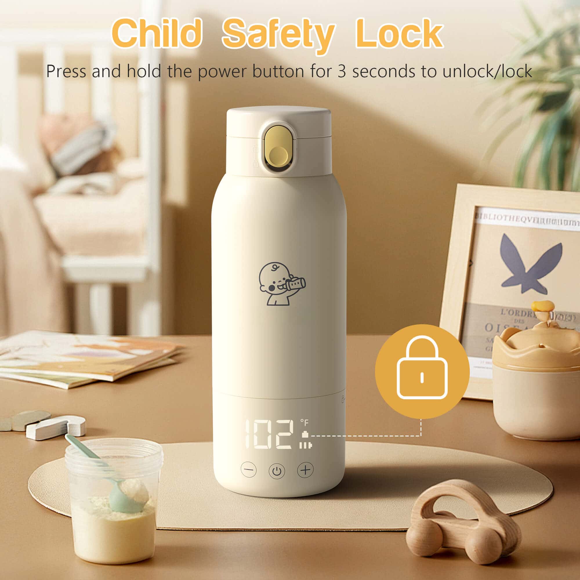 Karinear Portable Bottle Warmer For Travel - Milk Warmer On the Go Pro