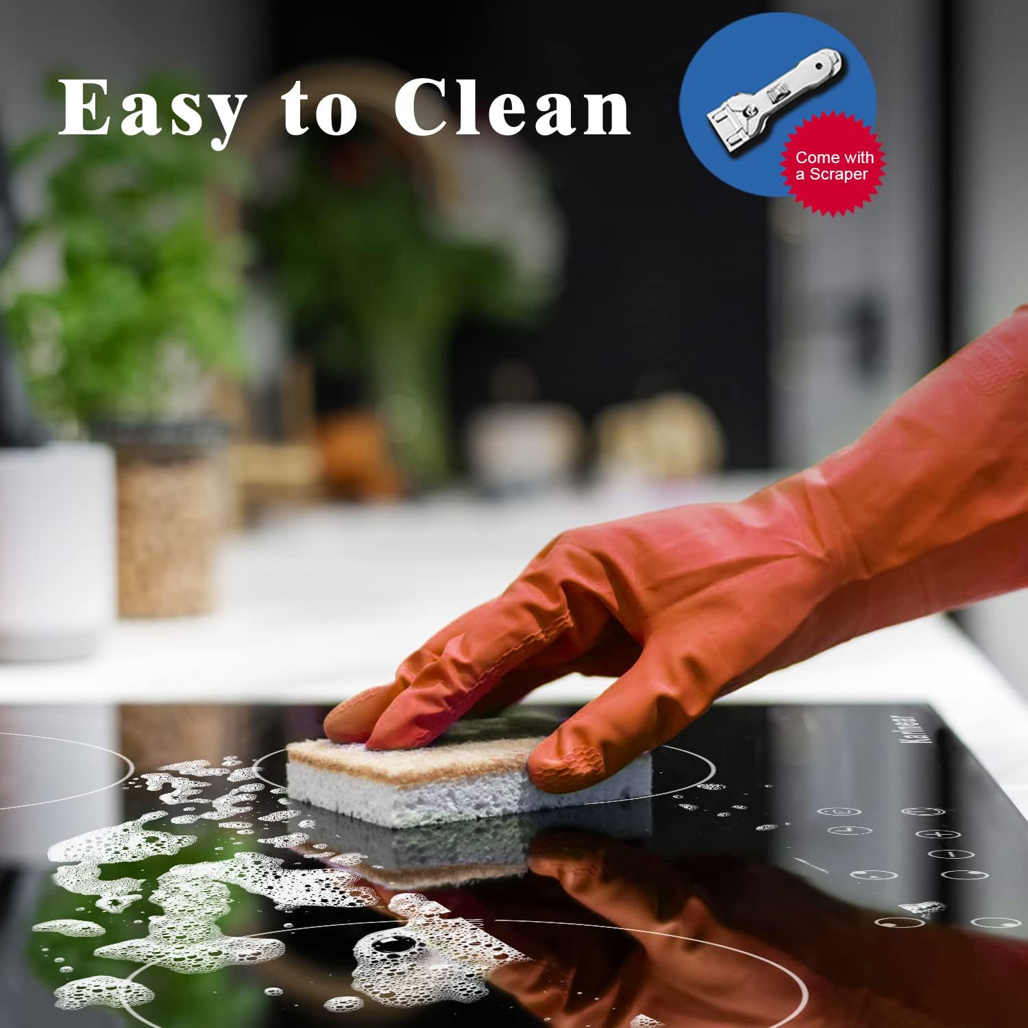Comes with direct instruction manual and 10AWG 4 feet power cord fixed to the unit for easy installation, the induction stove top is fully covered by professional customer service and 2 year warranty.