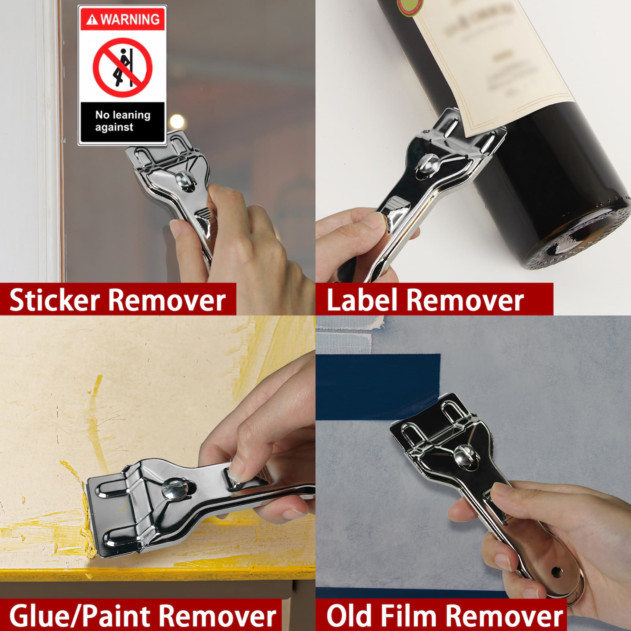 Metal Razor Blade Scraper Tool - Window Scraper/Glass Cooktop Scraper