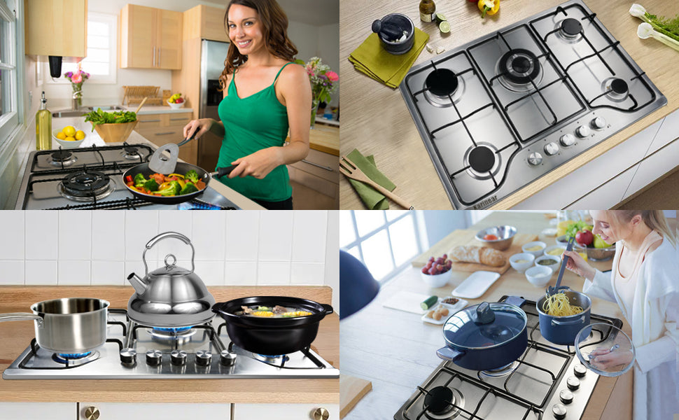 This large gas cooktop 30'' is built-in installation