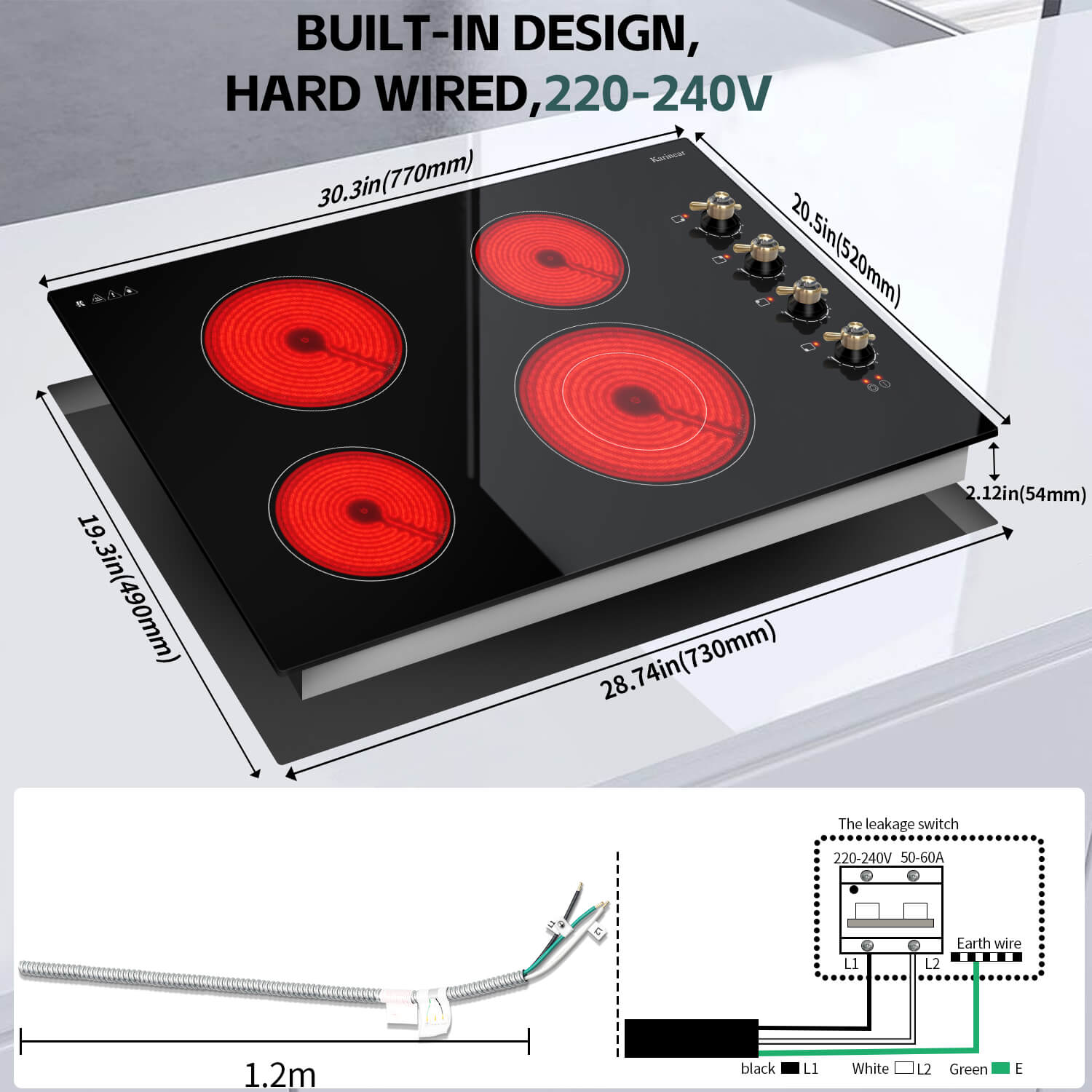 electric cooktop with griddle