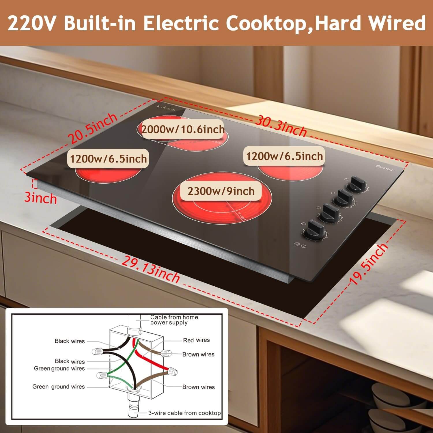 30 inch electric stove top