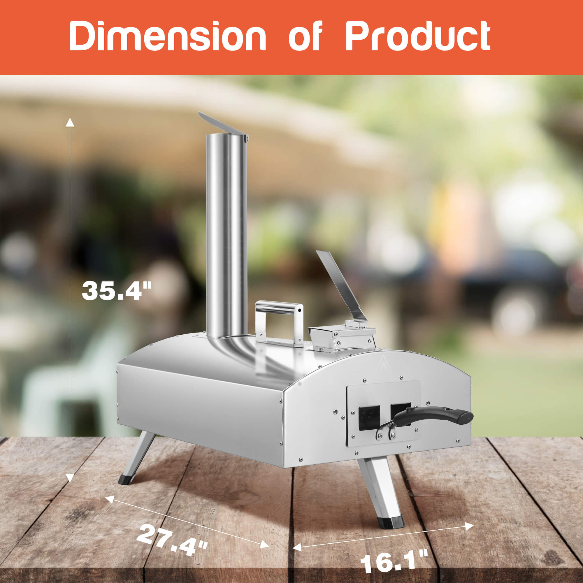 Karinear 12 Multi-Fuel Gas Pizza Oven & Wood Fired Outdoor Pizza Oven