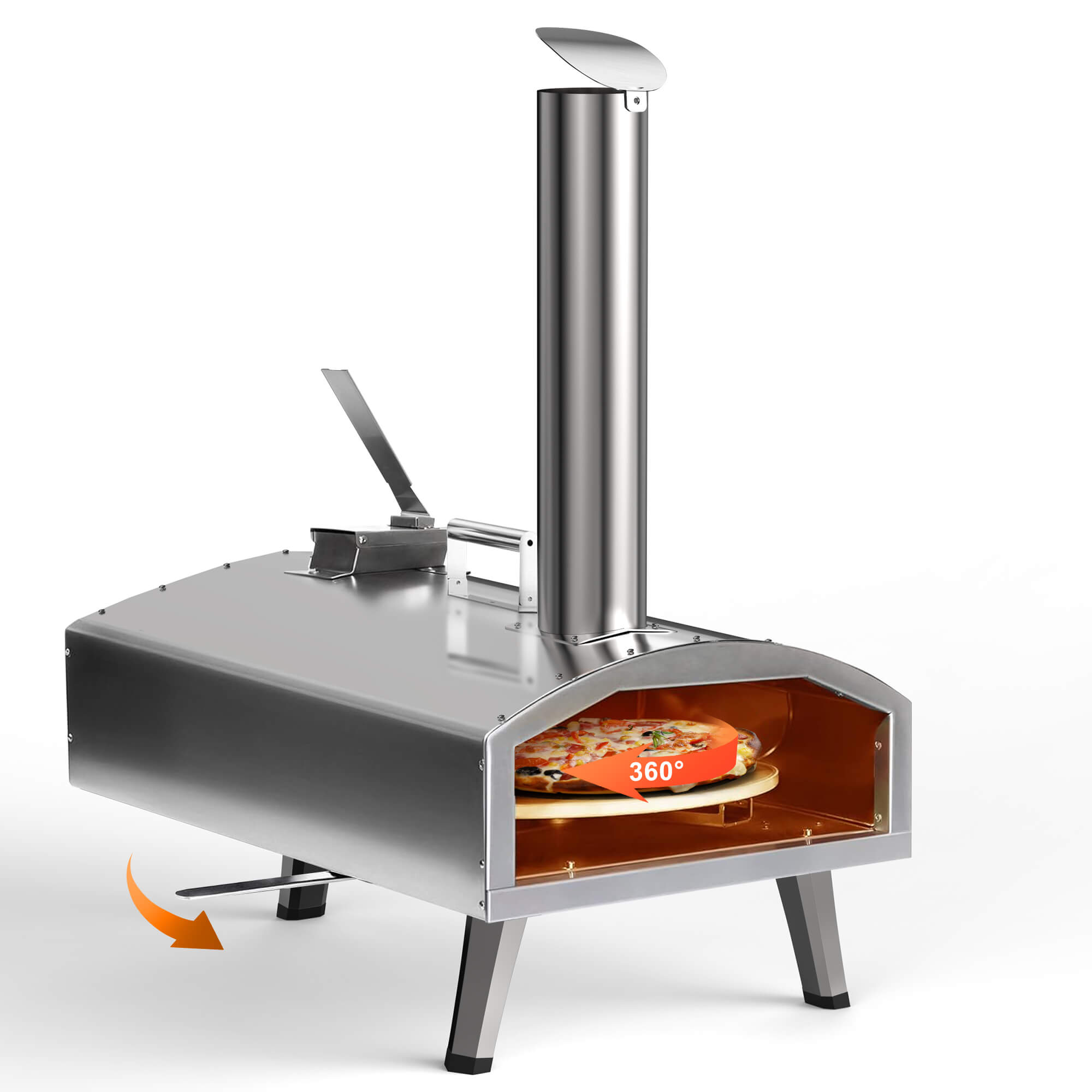Karinear 12 Multi-Fuel Gas Pizza Oven for Grill, Camping