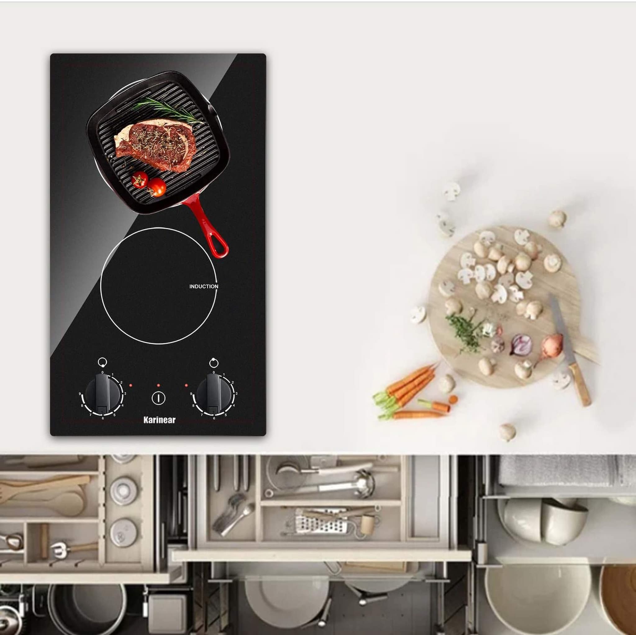 two burner cooktop