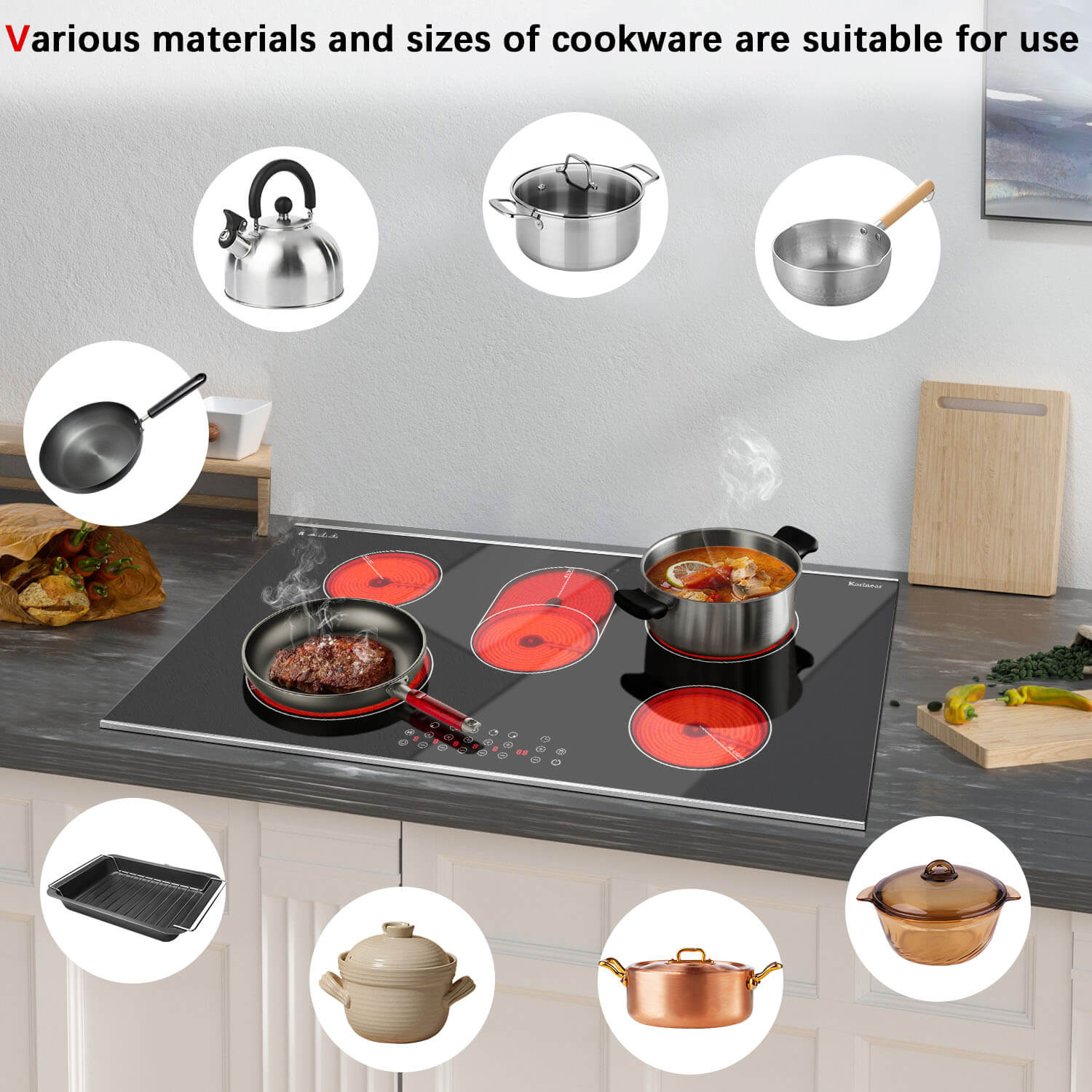 36 inch electric stove top