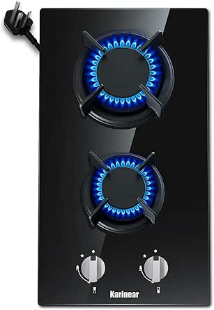 Karinear 12 Inch 2 Burner Gas Cooktop