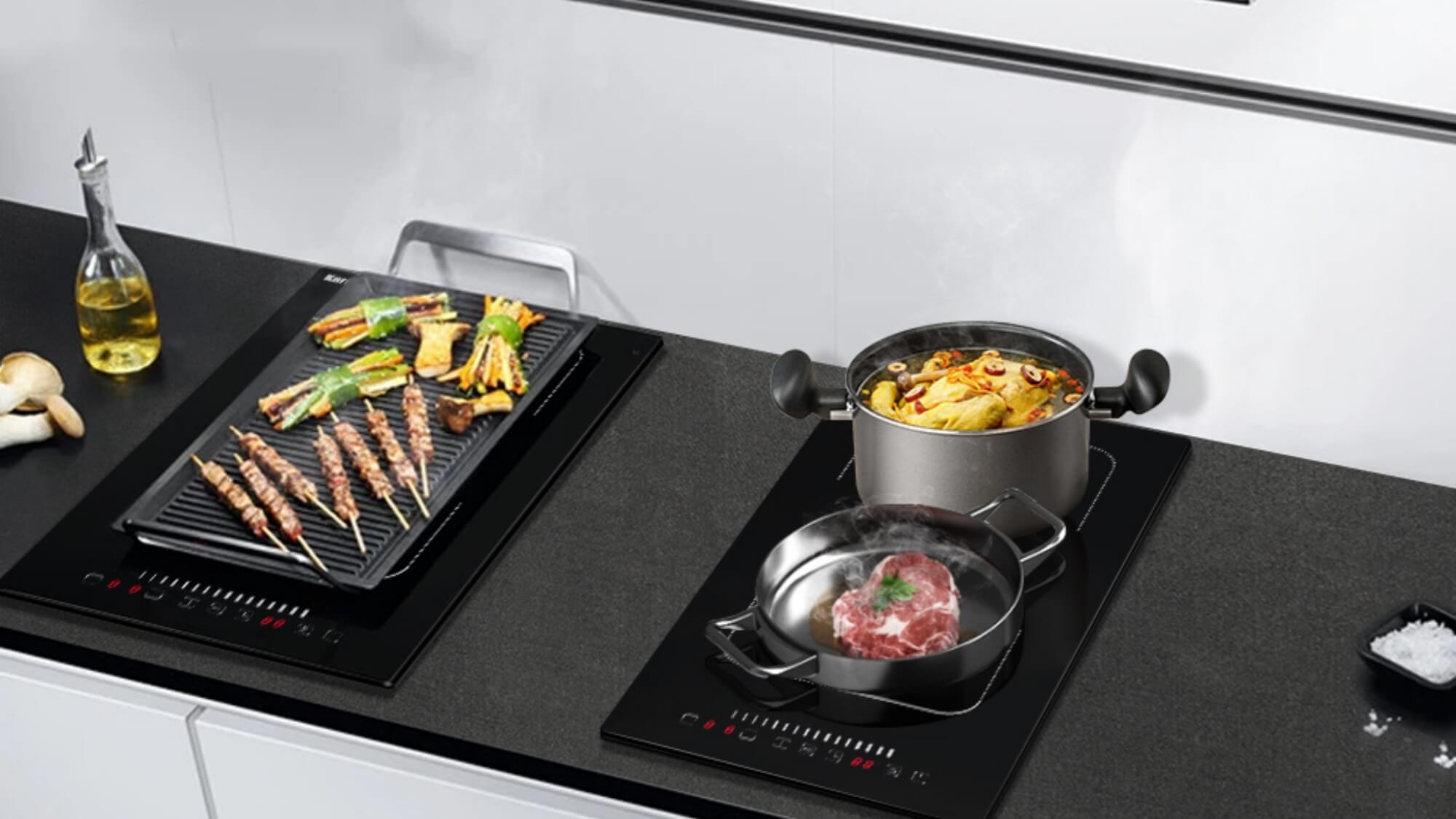 cast iron induction cooktop