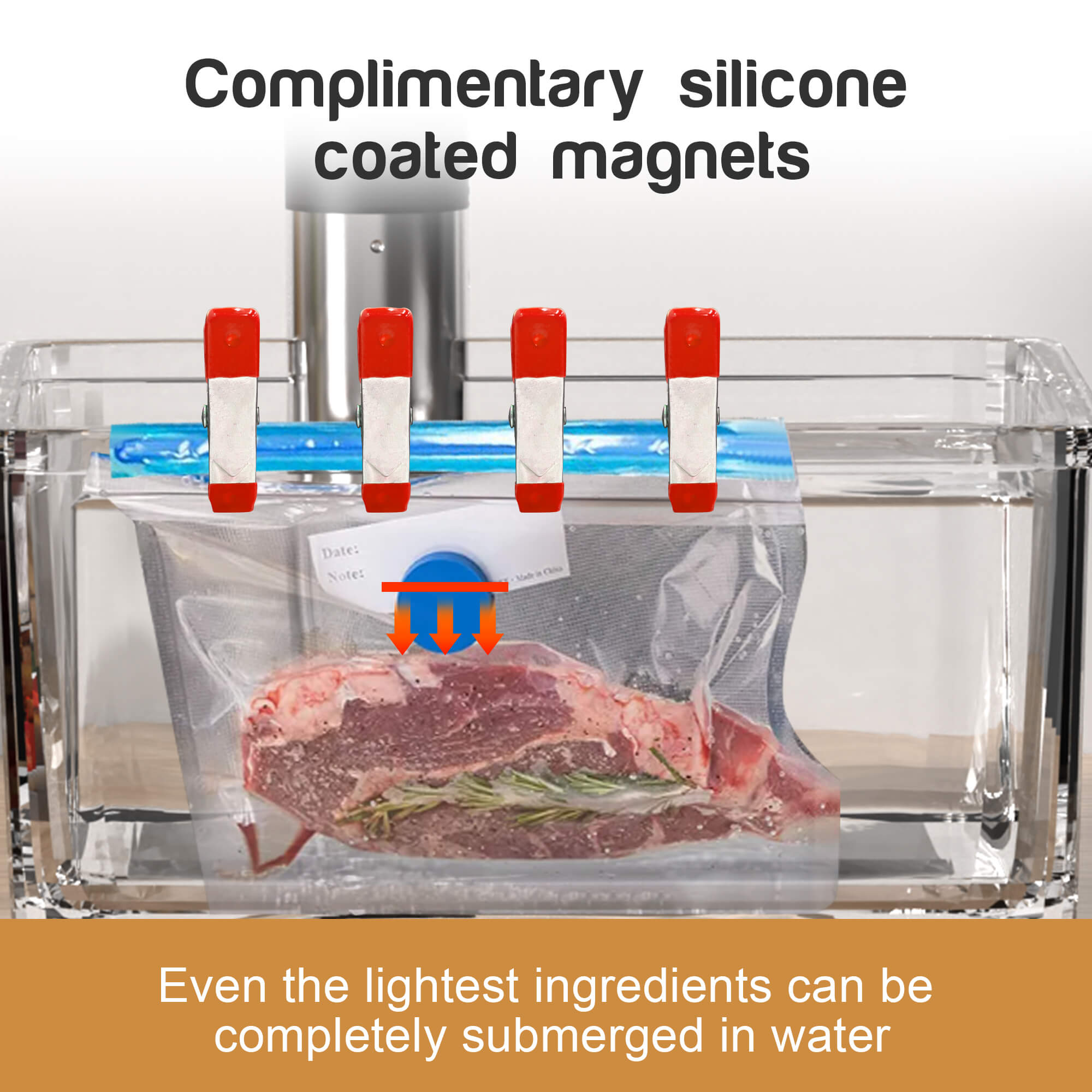 Karinear Sous Vide Wifi App Control With Vacuum Bag & Pump Kit, Souse Vide Magnet