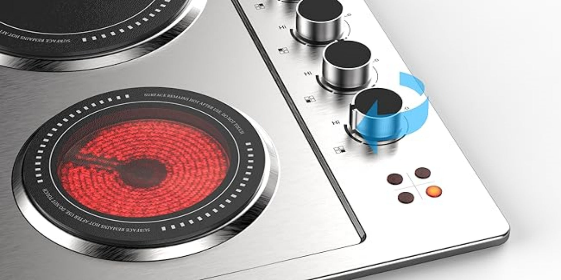 stainless steel cooktop