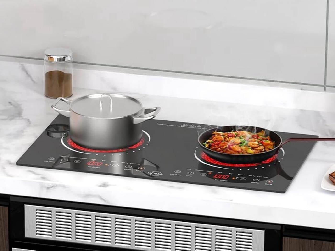 24 Inch 2 Burners Electric Ceramic Cooktop-Sensor Touch Control