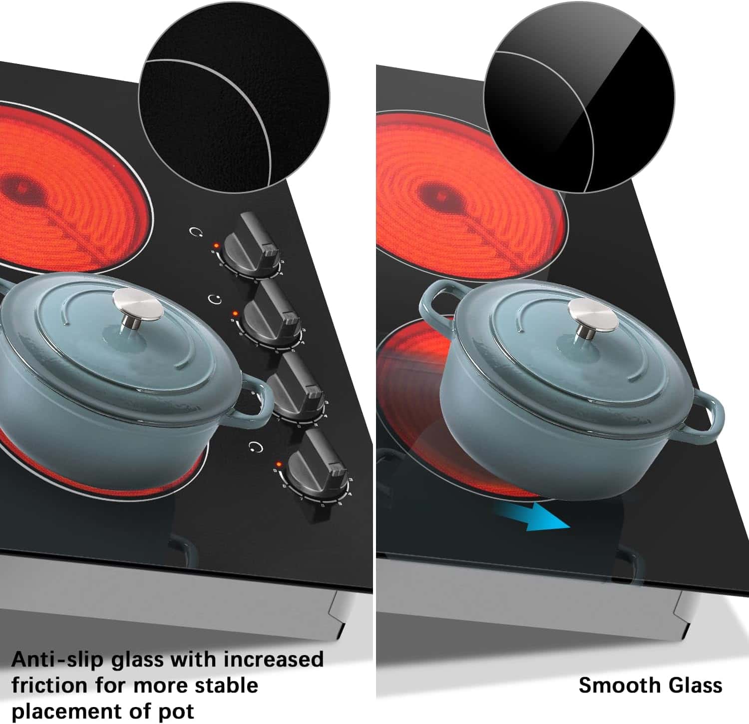 24 Inch Electric Cooktop 
