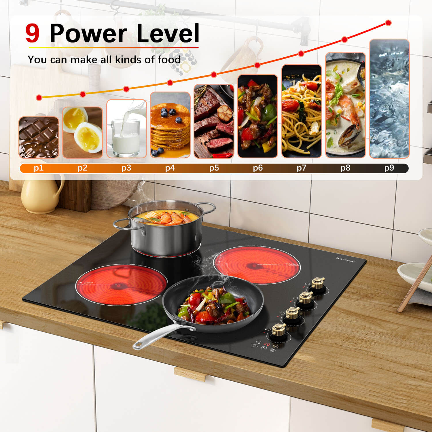 4 burner electric cooktop