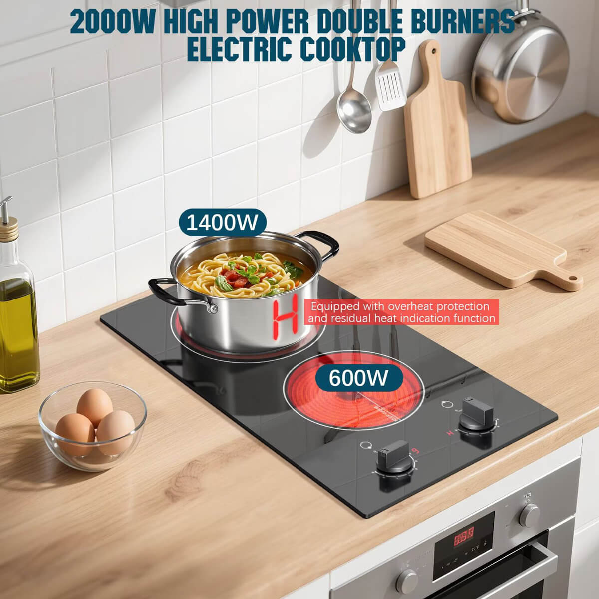 2 burner electric cooktop