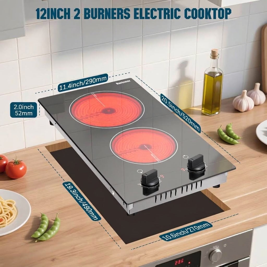 2 burner electric cooktop
