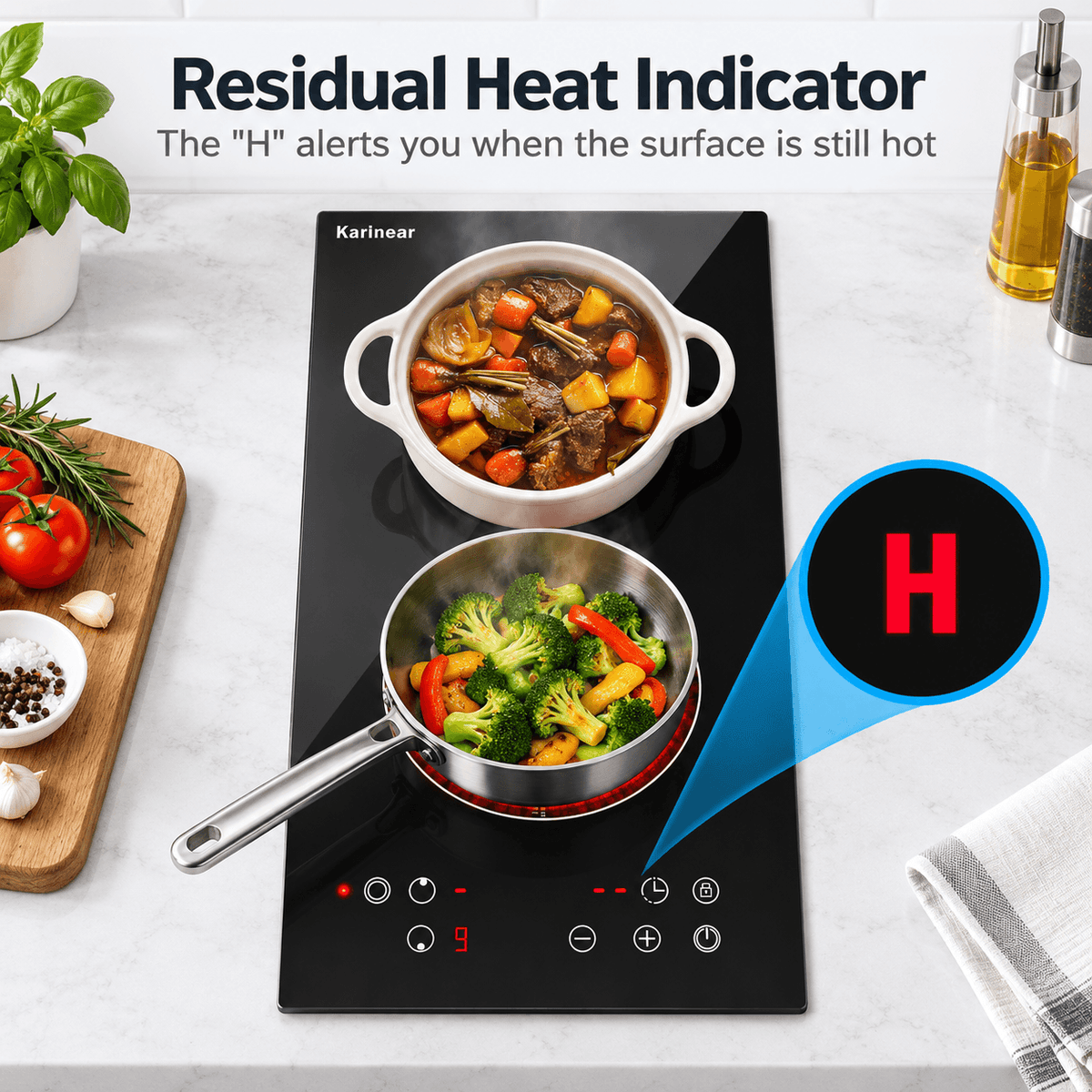 2 burner electric cooktop
