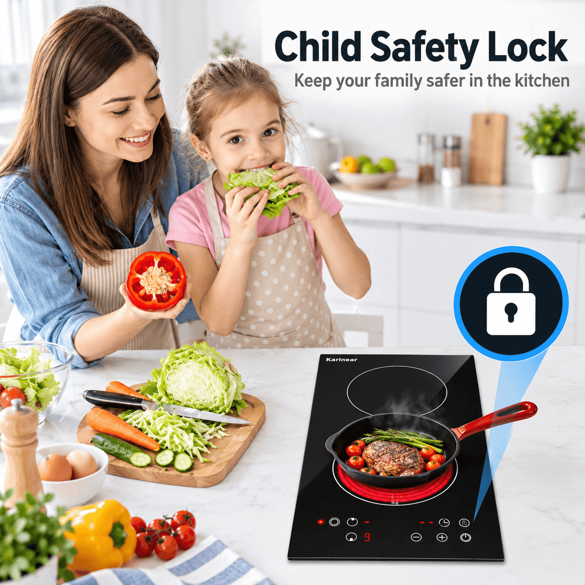 2 burner electric cooktop