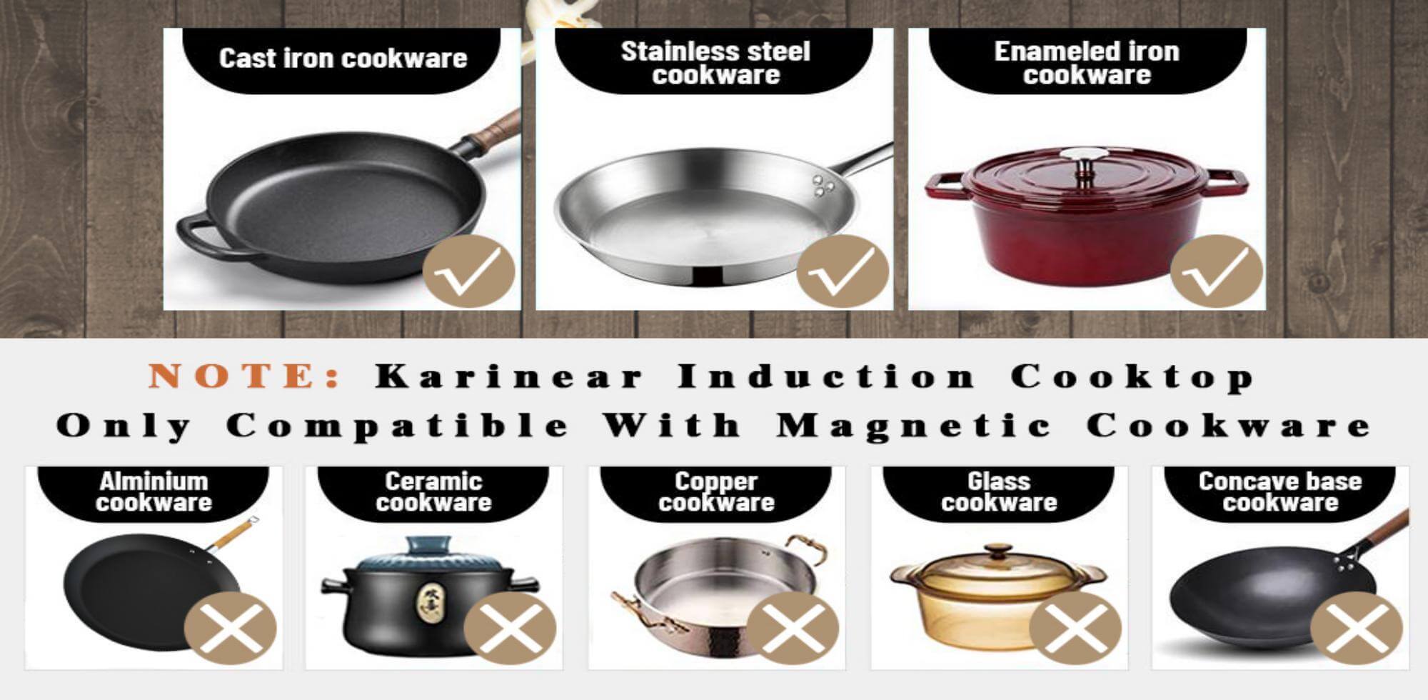cookware for karinear induction cooktop
