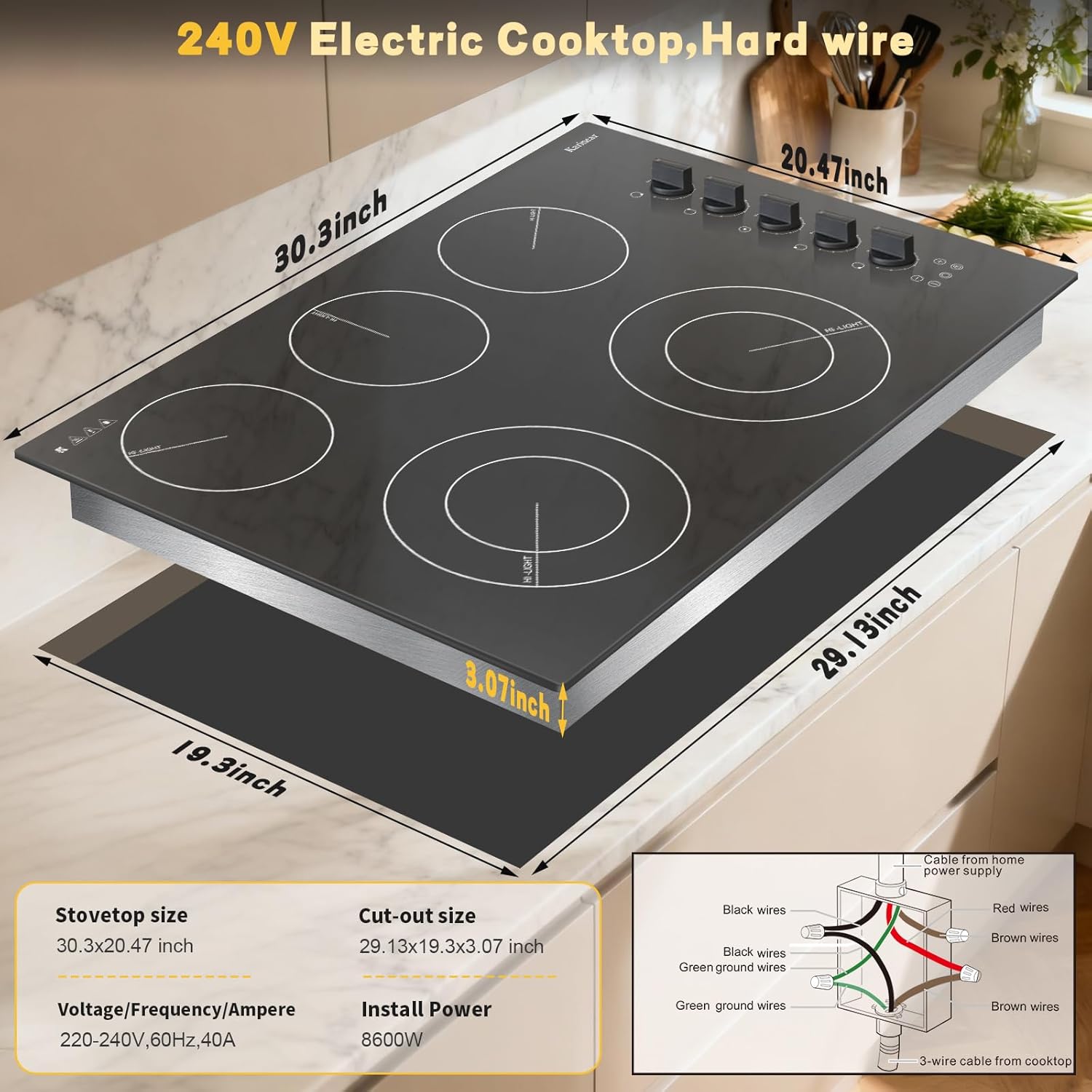 30 inch Electric Cooktop