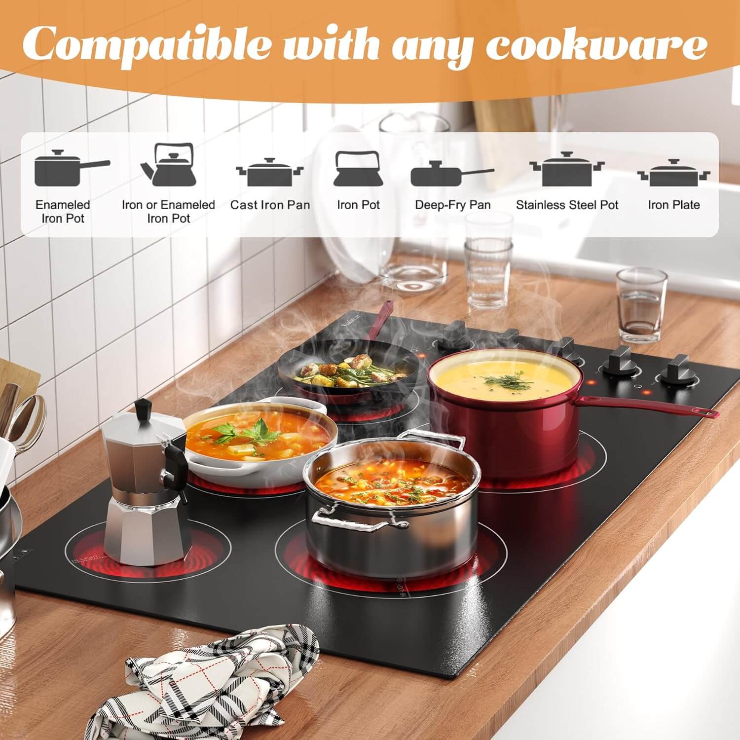 36 Inch Electric Cooktop