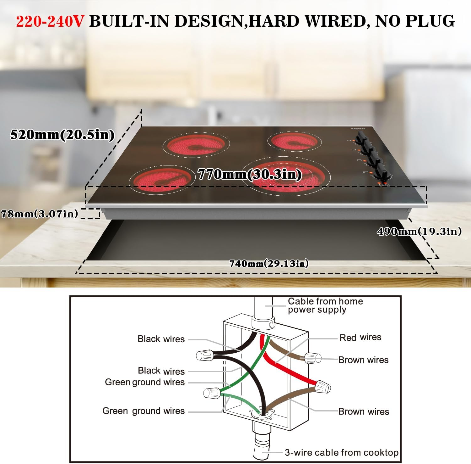 30 Inch Electric Cooktop