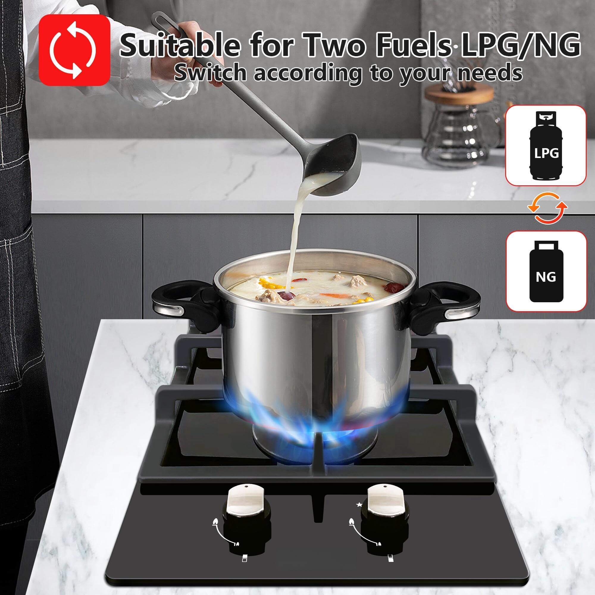 downdraft gas cooktop