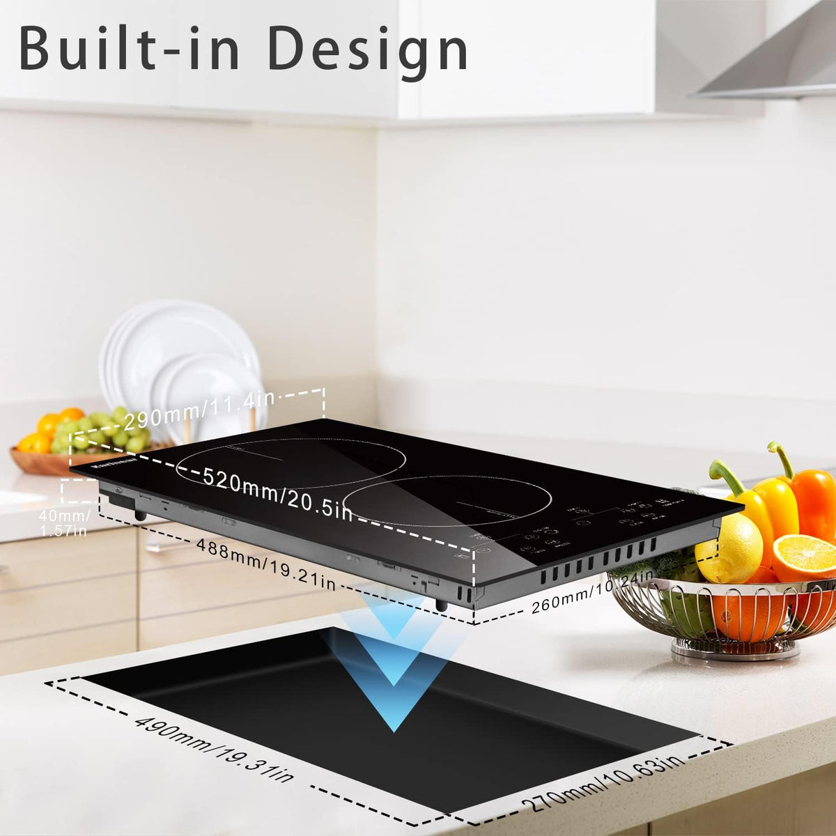 2-Burner Electric Cooktop 