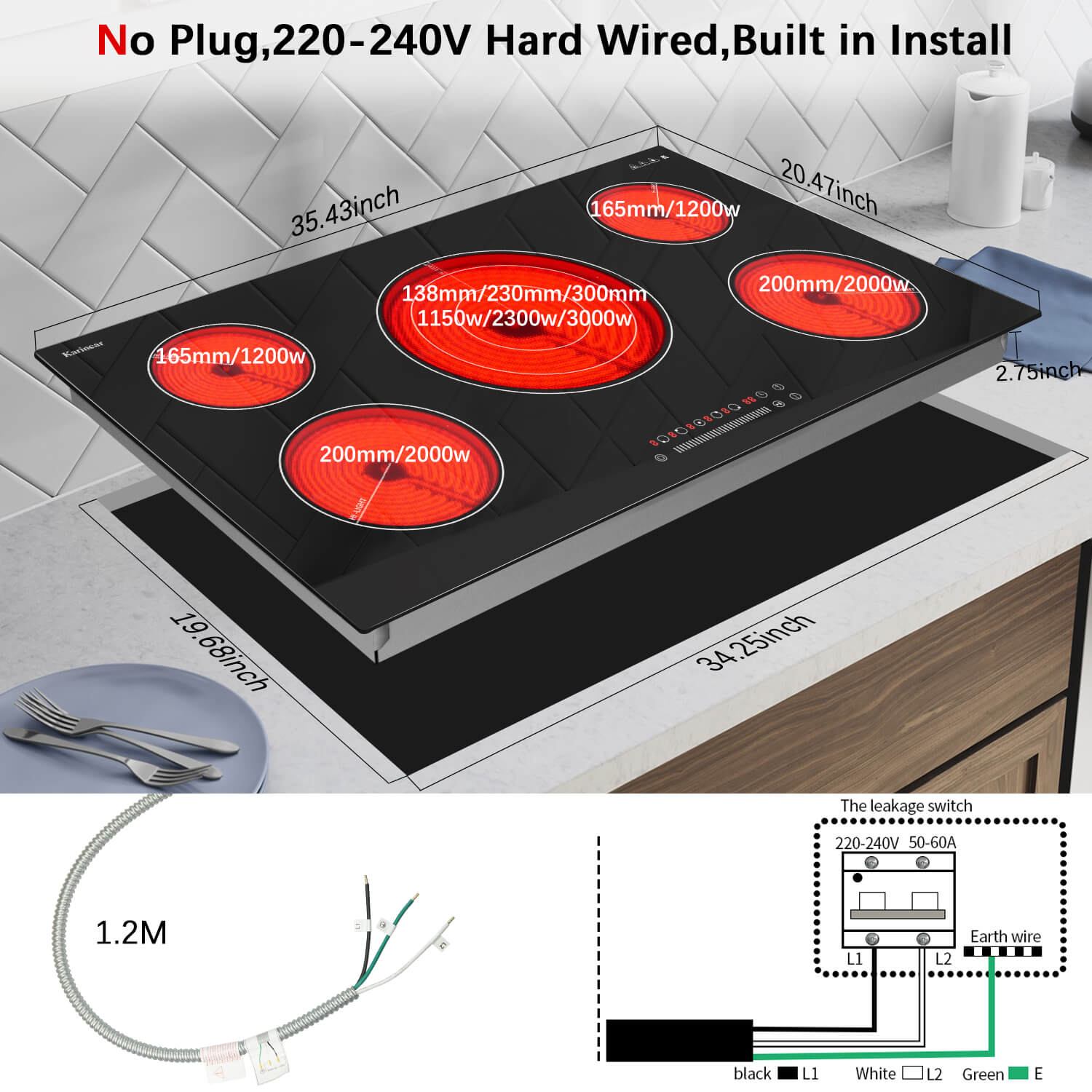 cooktops electric 36 inch