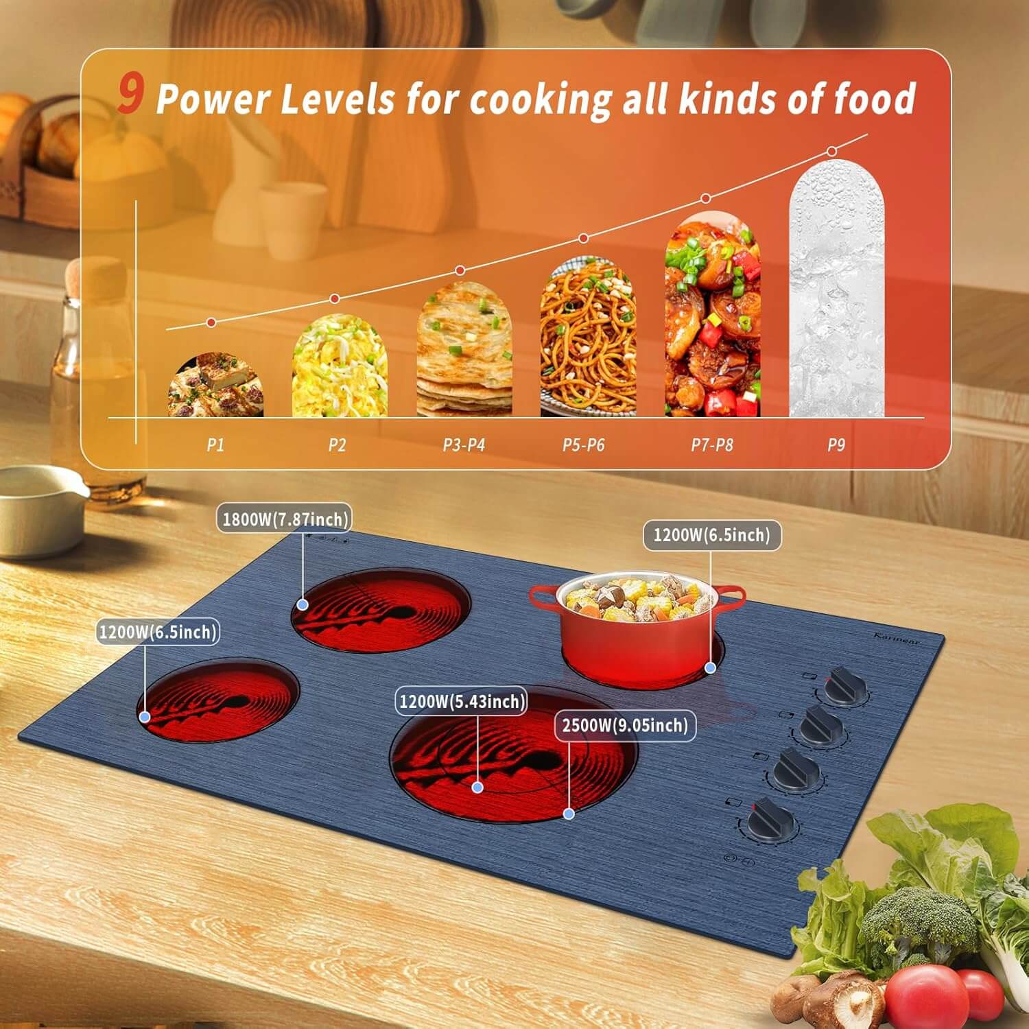  30 Inch electric cooktop